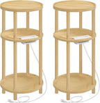 HOOBRO Set of 2 Small Round Side Tables by HOOBRO