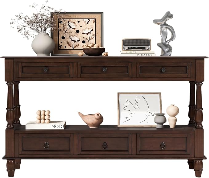 Vintage Solid Wood Console Table - Image 7