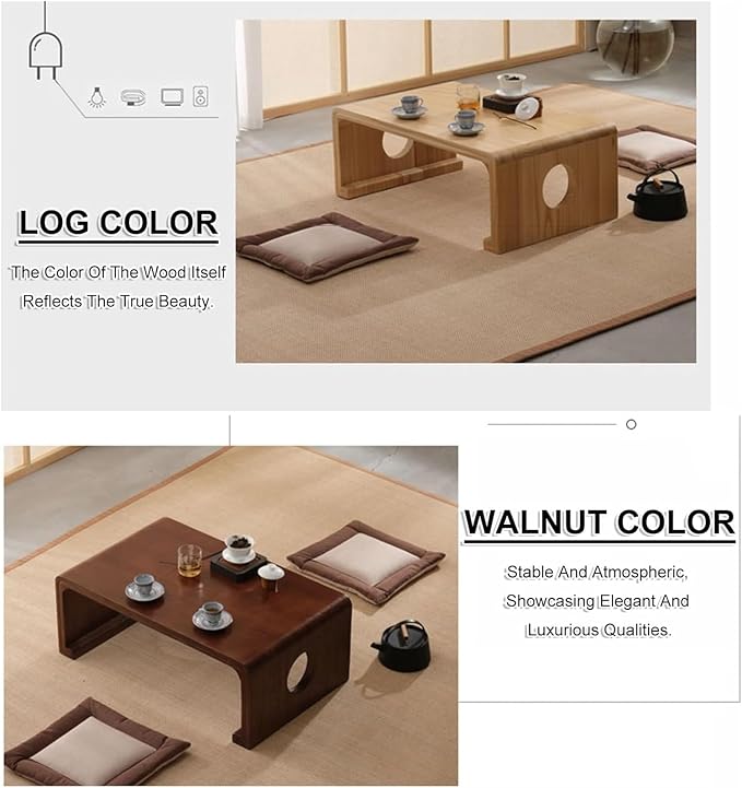 Japanese Floor Table, Japanese Coffee Table, Retro Japanese Wooden Table - Image 6