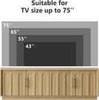 FORTUNETEC TV Stand for 75 Inch TV, Mid Century Modern TV Stand - Image 7
