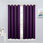 Yakamok Room Darkening Curtains 52x45 inch Length Purple-Living Room | 2 panels by Yakamok