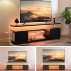 Cubehom Black TV Stand, LED TV Stand - Image 2