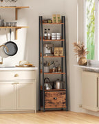 Furologee 6 Tier Ladder Shelf, Ladder Bookshelf - Image 7