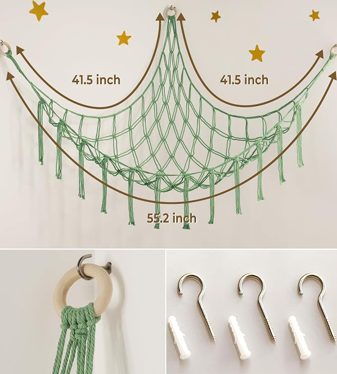 mirolam Stuffed Animal Hammock Corner Net - Image 6