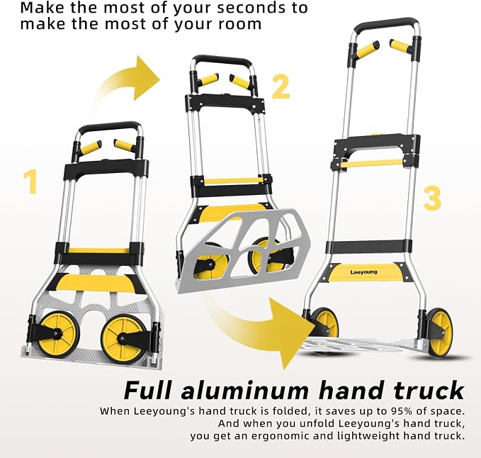 Aluminum Folding Hand Truck 309lb Capacity - Image 8