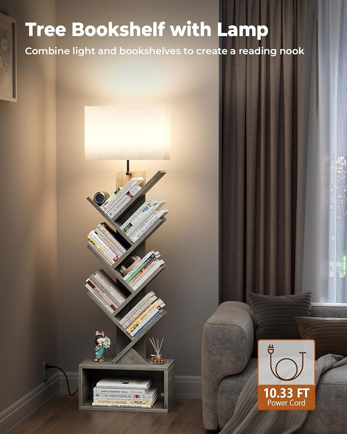 Evermagin 6 Tier Tree Bookshelf - Image 3
