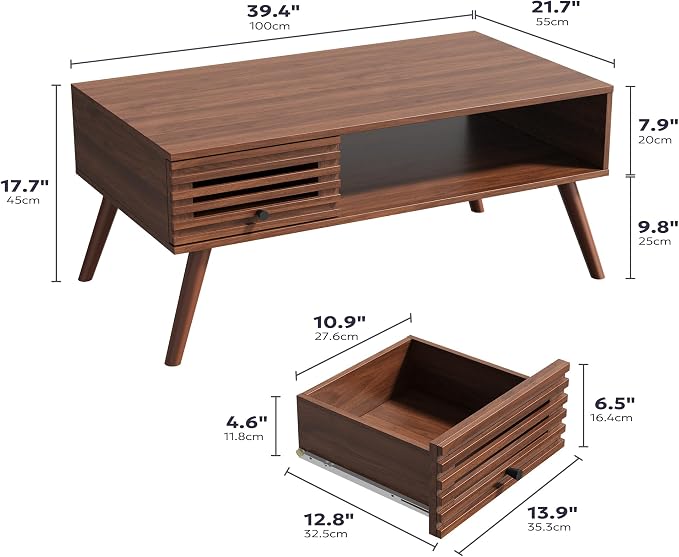 Furnify Mid Century Modern Coffee Table, CoffeeTable - Image 2