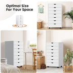 OLIXIS 7 Drawers Rolling File Cabinet, Mobile Under Desk Storage Cabinet - Image 6