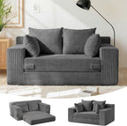 Winzon Boneless Loveseat, 3 in 1 Convertible Sofa Bed Sleeper Sofa Floor Futon by Winzoo
