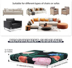 8Pcs Patio Cushion Covers, Outdoor Stretch Cushion Covers, Washable | Stretch - Image 2