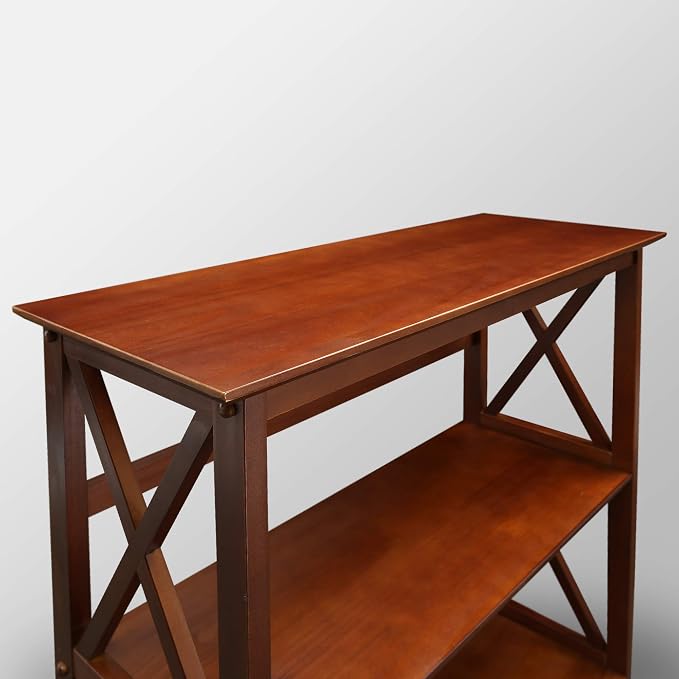 Montego 3-Shelf Bookcase-Walnut - Image 9