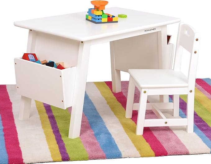 Kids Solid Wood Table and 2 Chair Set - Image 7
