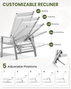 Patio Chaise Lounge Chair Outdoor Set of 2 - Image 4