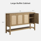 SICOTAS 55" Cherry Sideboard Buffet Cabinet - Image 2