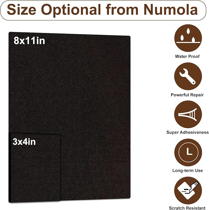 Numola Leather Repair Patch 8×11 inch Self-Adhesive Leather Repair Tape - Image 2