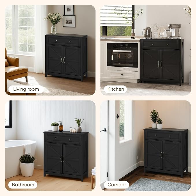 Semiocthome Farmhouse Sideboard Buffet Cabinet - Image 6