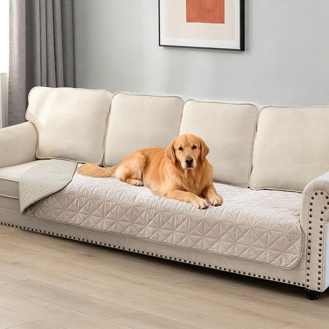 Ameritex Sofa Cover Waterproof for Seats Couch Cover for Dogs Pet Couch Cover - Image 5