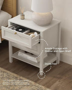 EYYTHUNG Farmhouse Nightstand Set of 2, Wooden Farmhouse Floor Night Stand - Image 4