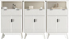 Fatmok Buffet Cabinet with Storage Set of 3, Wood Buffet Sideboard Console Table by Fatmok