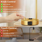 Innqoo Industrial Table Lamp for Bedroom Set of 2 - Image 5