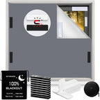 100% Blackout Window Cover Magnetic Blackout Curtains, Portable Black Out by BirdNest