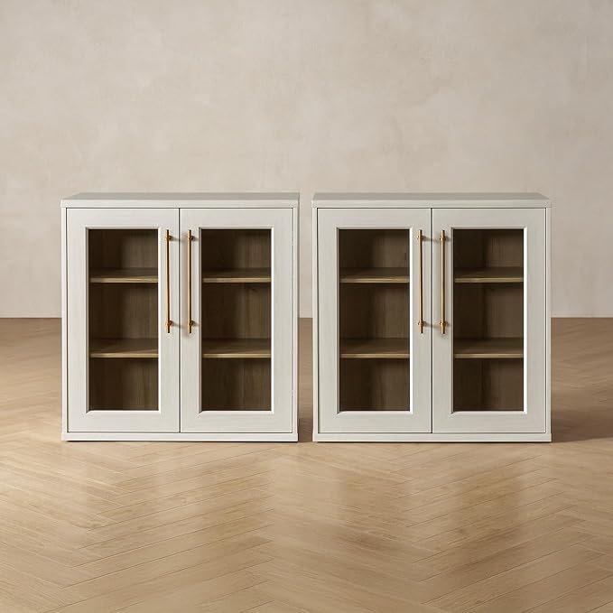 mopio Blake Buffet Cabinet, Small Modular Accent Display Sideboard by MopioInc