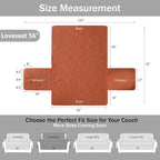 Orange Loveseat Covers for 2 Cushion Couch, Water-Repellent Sofa Slipcover for - Image 6