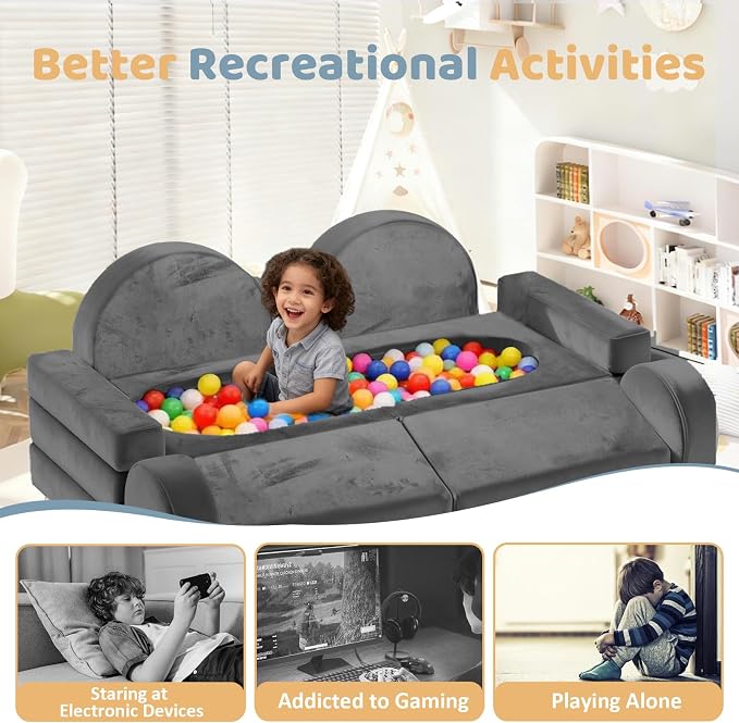 12pcs Modular Kids Play Couch - Image 6