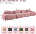 Boneless Sectional Couch, No Assembly Required, 152.7” Modular Cloud Sofa - Image 3