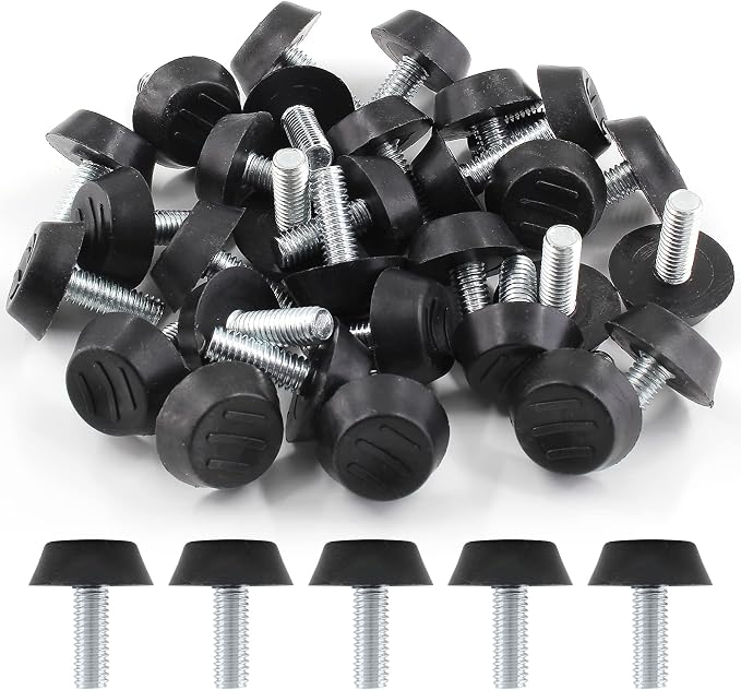 Zorfeter 30 Pcs Screw in Threaded Furniture Adjustable Levelers, M6 Leveling - Image 7