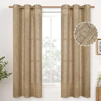 YoungsTex Toffee Linen Curtains 63 Inches Long by YoungsTex