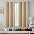 MIULEE Blackout Curtains for Bedroom 2 Panel 40x54 Inch Long Biscotti Beige | by MIULEE