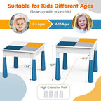 arscniek Toddlers Activity Table 7 in 1 Kids Activity Tables and 4 Chairs - Image 5