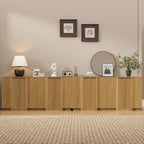 Brafab Buffet Cabinet, Wood Fluted Credenza by Brafab