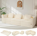 COMAX Futon Sofa Bed 3 Seater, 4 in 1 Folding Boneless Sleeper Corduroy Couch by COMAX