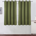 Olive Green Thermal Blackout Curtains/52 x 54 Inch/Set of 2 Panels Room by Lemomo