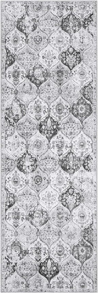 Lahome Moroccan Washable Runner Rug, 2x6 Grey Kitchen Runners - Image 2