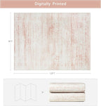 Pink Washable Rugs 9x12 Area Rugs - Image 2
