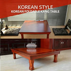 Korean Folding Dining Table, Rectangular Wooden Table - Image 3