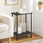 HOOBRO Side Table with Charging Station, End Table with USB Port and Outlets - Image 2