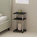 Furinno Just 3-Tier Turn-N-Tube Open Storage Nightstand, Stainless Steel Tubes - Image 4