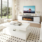 Modern Table Set Includes 70" Fireplace TV Stand & 47" Coffee Table - Image 2
