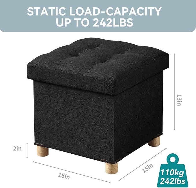 BRIAN & DANY Ottoman with Storage, Small Storage Ottoman - Image 2