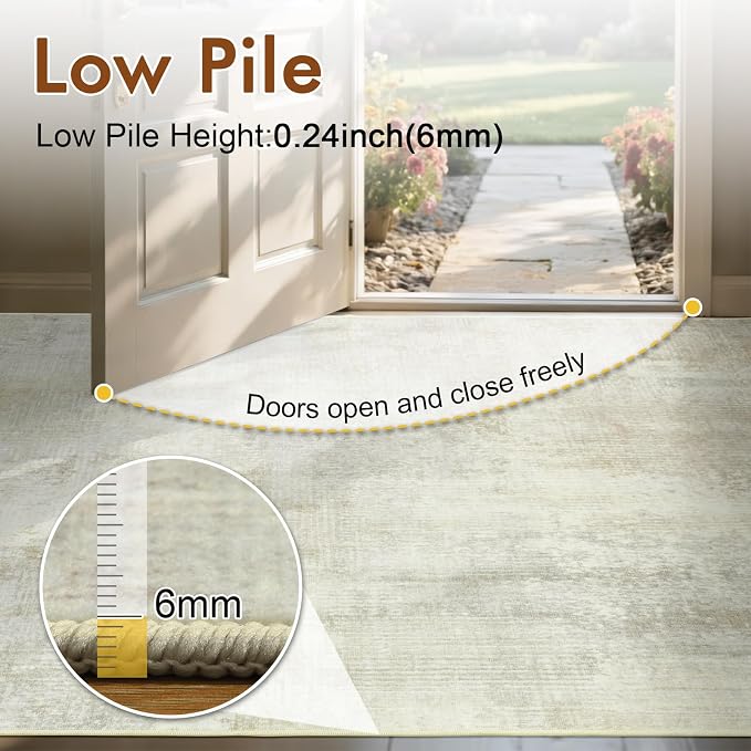 5x7 Ft Area Rugs for Living Room, Soft Non-Slip Washable Rugs Modern Abstract - Image 7