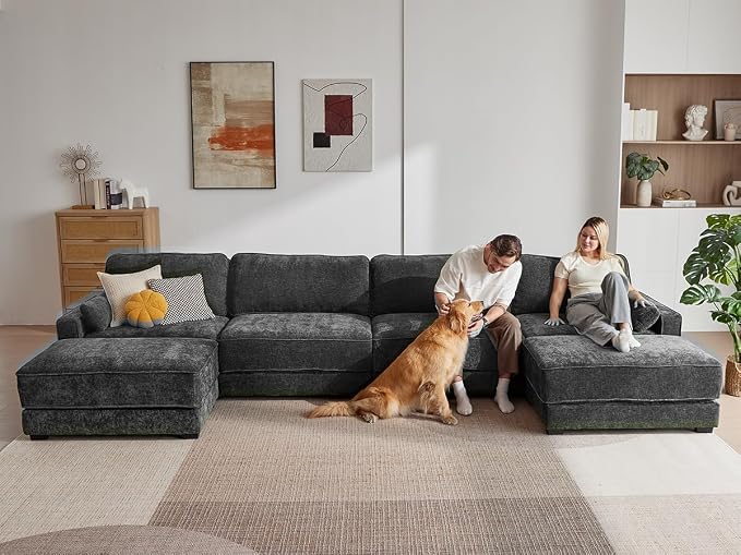 Vipbear 160" Oversized Modular Sectional Sofa, U Shaped Couch Set - Image 3