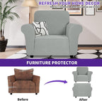 ZNSAYOTX Chair Cover with Arms, New Striped Sofa Chair Covers - Image 2