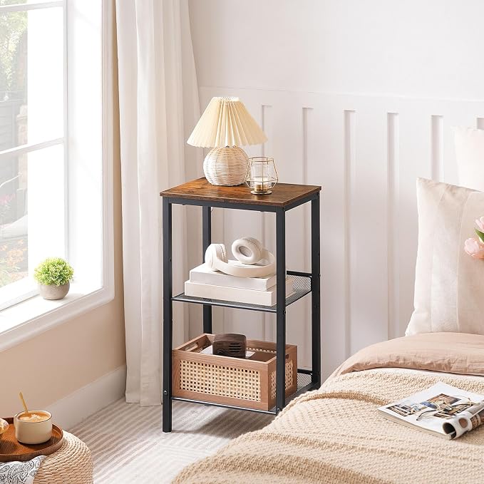 HOOBRO Side Table, 3-Tier Tall End Telephone Table - Image 5