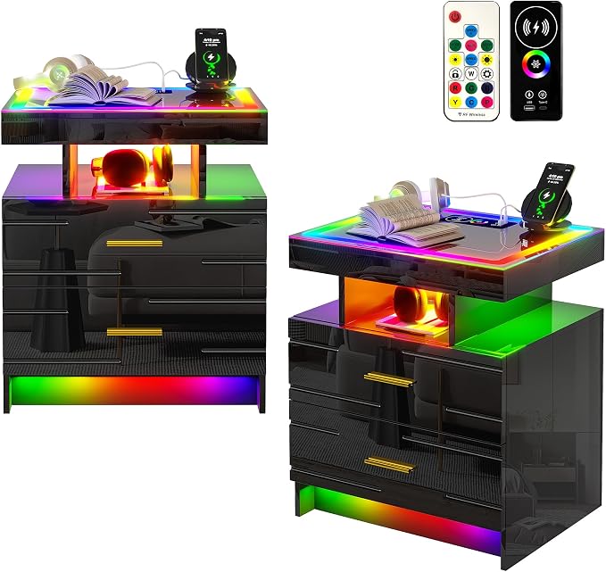 WOOVIVS Nightstand Set of 2 by WOOVIVS
