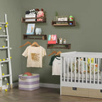 Nursery Room Shelves Set of 4, Wood Floating Book Shelves - Image 4