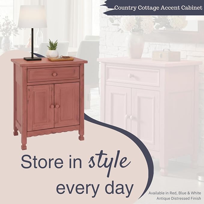 Alaterre Furniture Country Cottage Accent Cabinet - Image 4